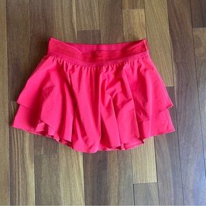 Lululemon Red Ruffle Skirt